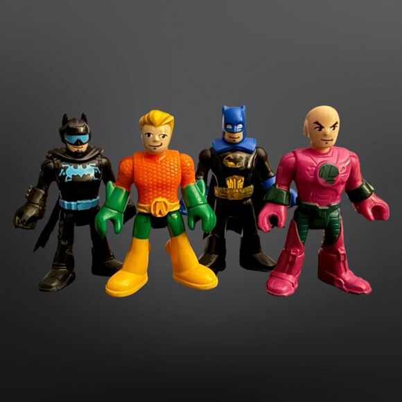 2015 Imaginext DC Super Heroes Action Figure Pack Lex Luther Batman Aquaman A6 - Picture 4 of 4
